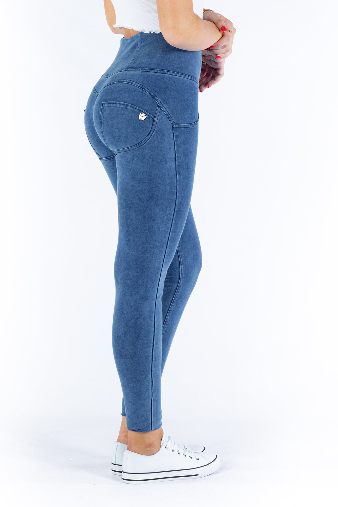 High waist Button up Butt lifting Shaping jeans Jeggings - Light Blue- Shop  Now – Shape Wear Shop