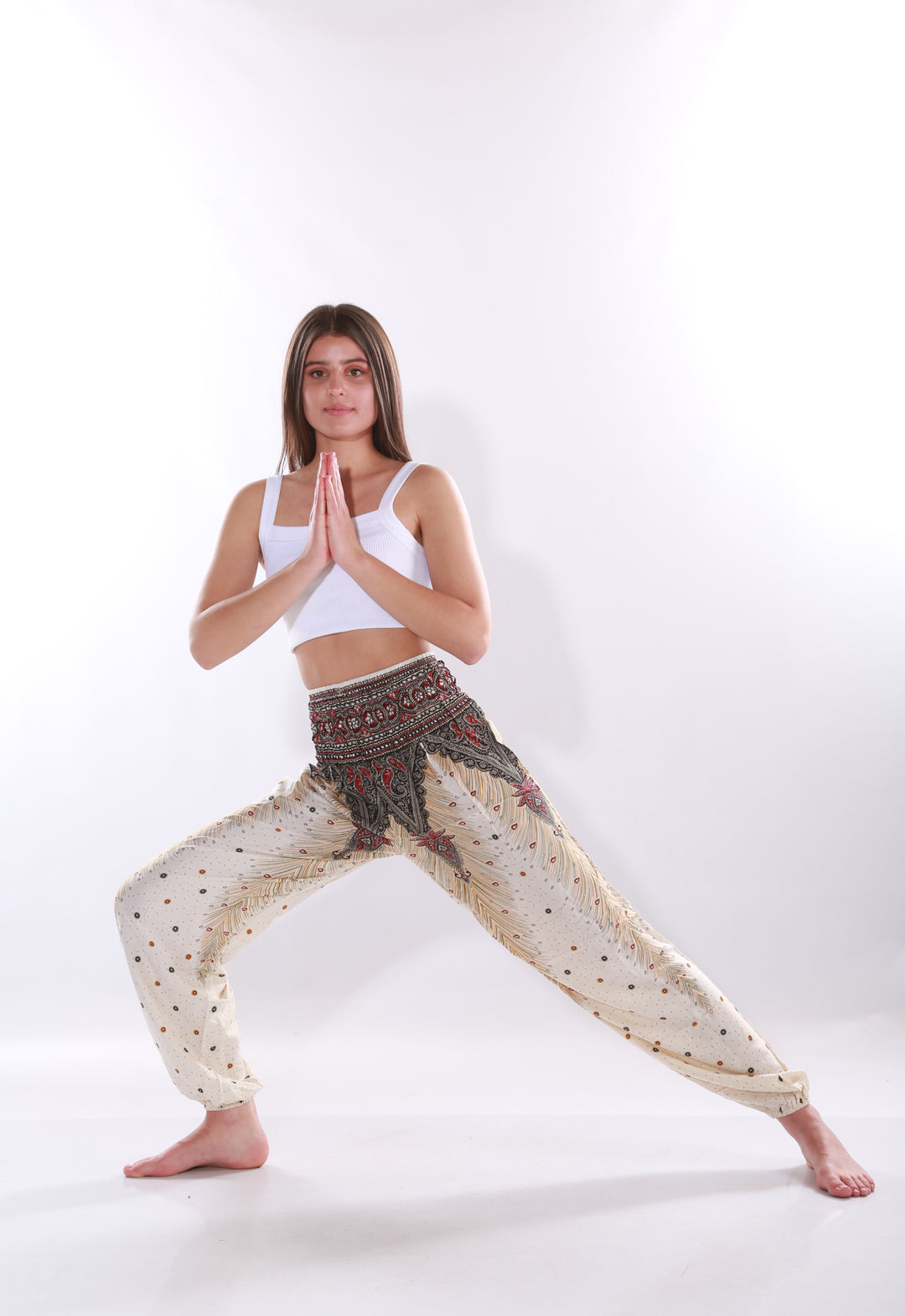 Loose fit Yoga pants- White – Shape Wear Shop