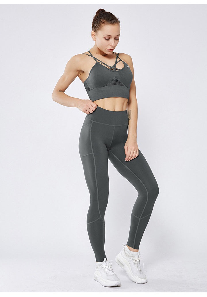 Shapewear Smoothie Compression Leggings with cell pocket - Greyaos-init aos-animate