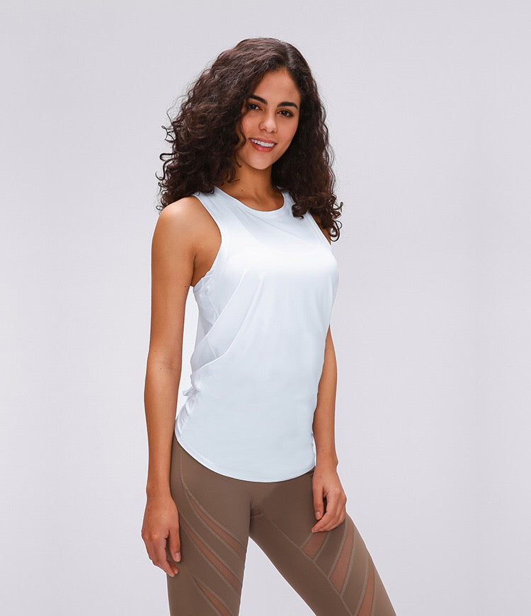 Shapewear Flow Loose-fit Vest- Whiteaos-init aos-animate