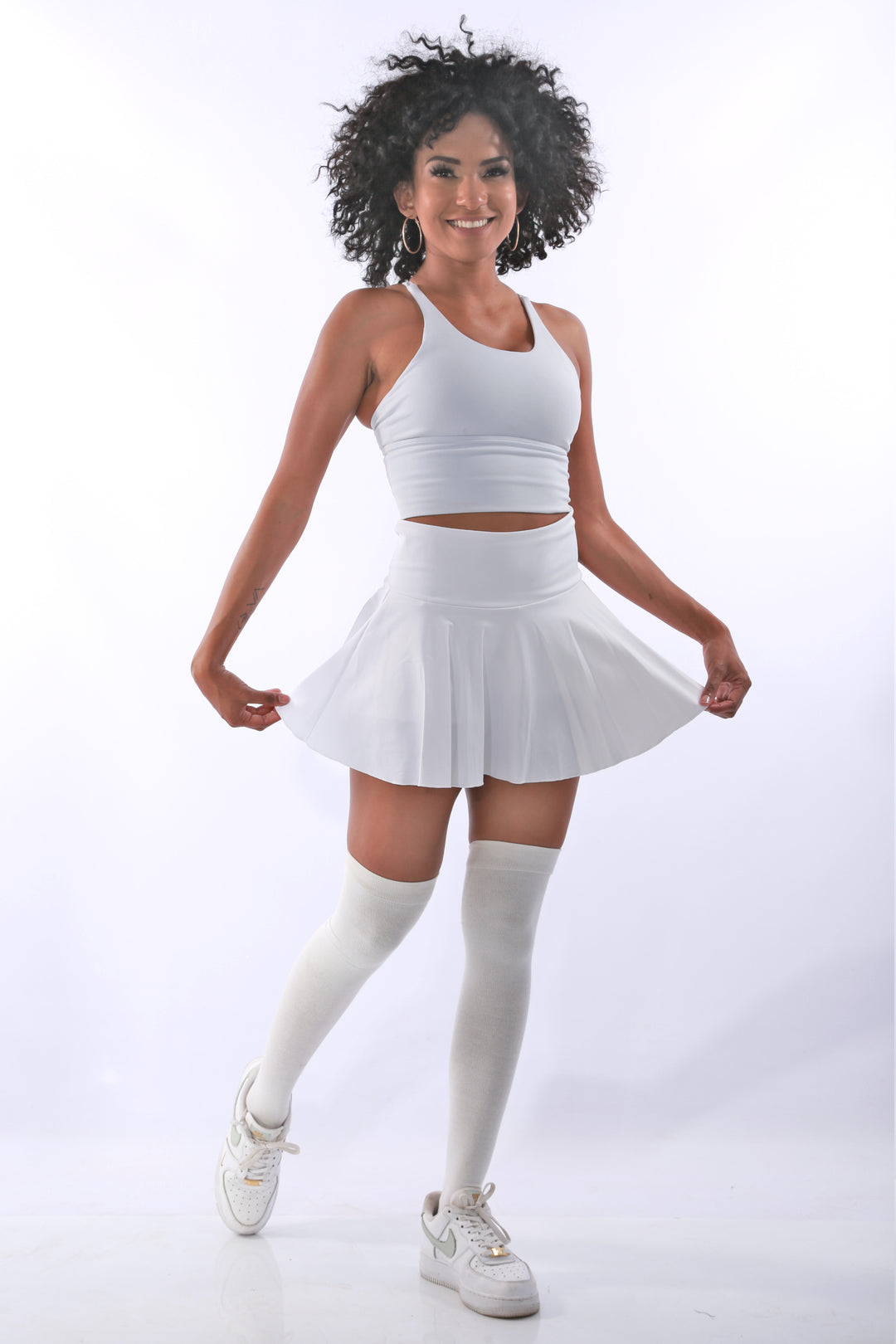 Shapewear Gym Bunny tennis skirt -whiteaos-init aos-animate