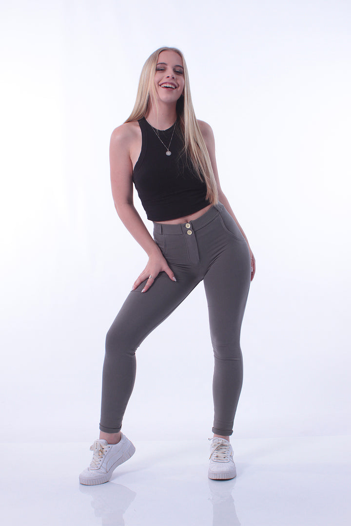 Mid waist Butt lifting Shaping pants - Oliveaos-init aos-animate