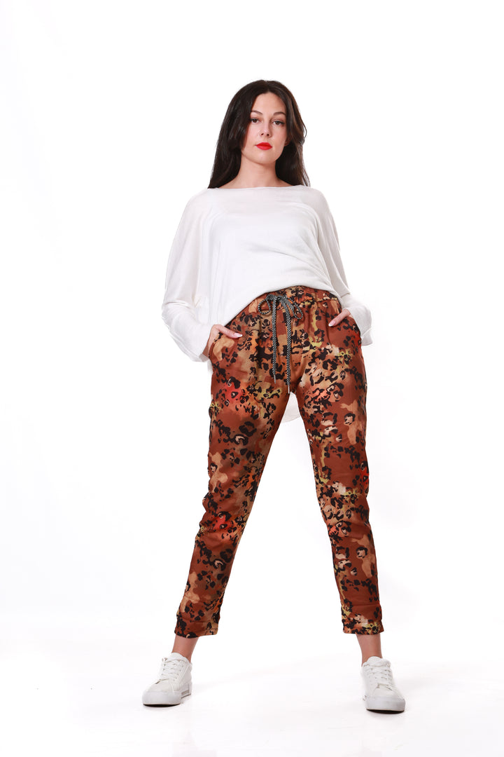 Made in Italy Magic Pants- Brown Camoaos-init aos-animate