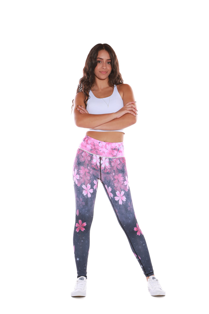 Gym Bunny Expression leggings - Pink Floralaos-init aos-animate