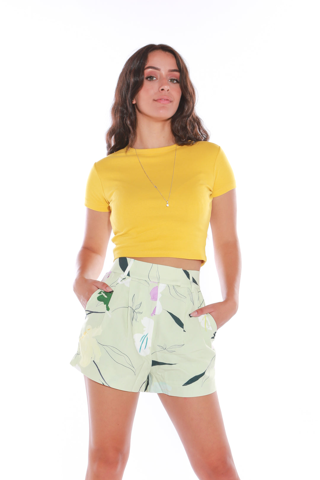 Willowy floral tailored shorts- Mintaos-init aos-animate