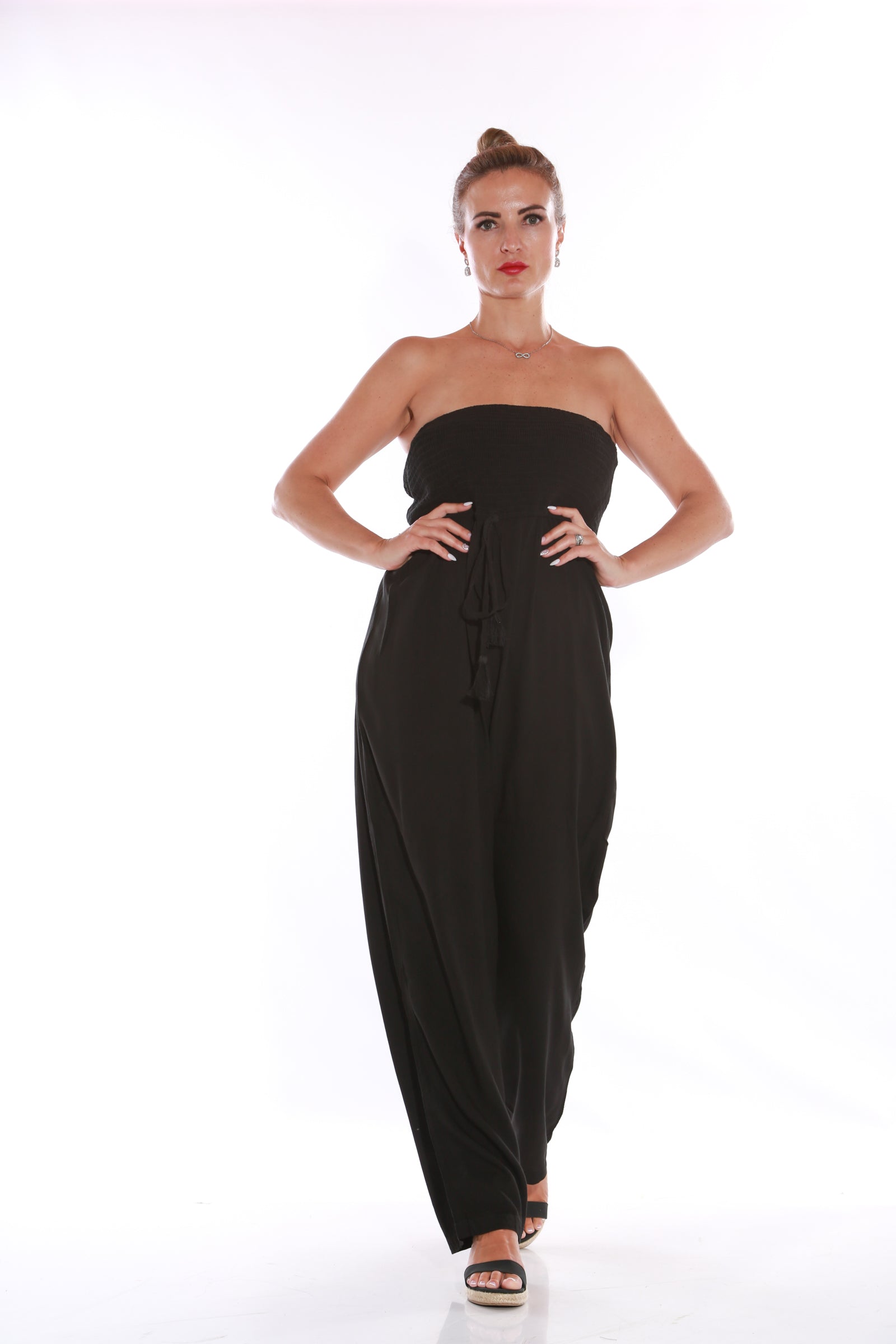 Boob tube hot sale jumpsuit